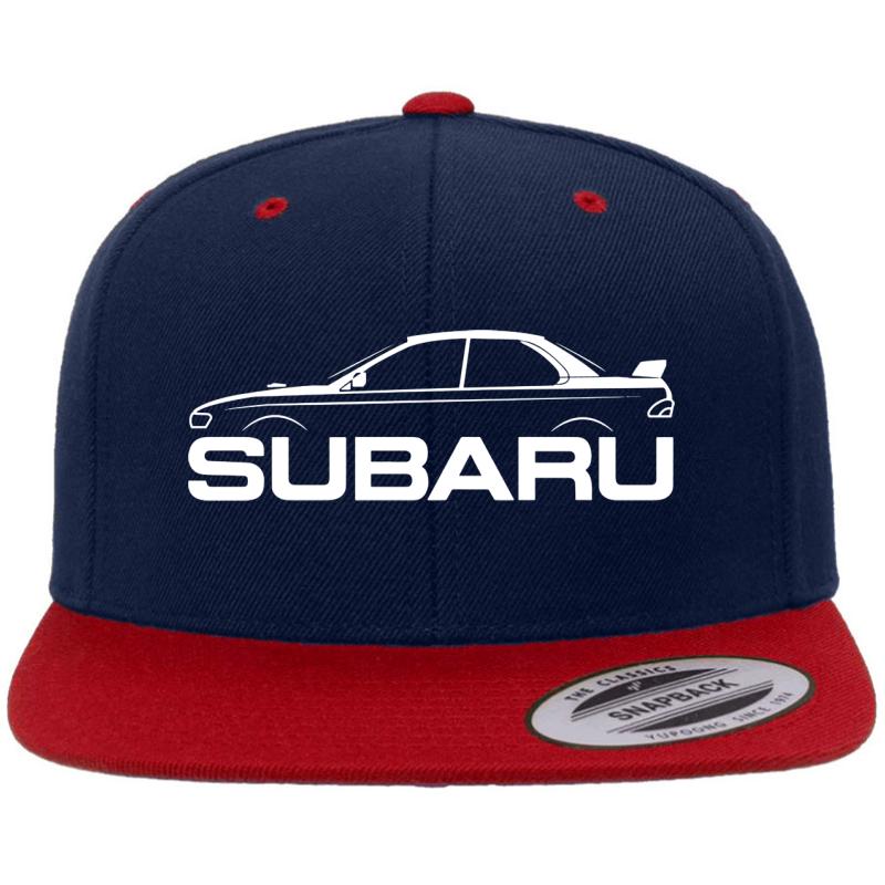 1998 Subaru Impreza Logo Premium Flat Bill Snapback Cap  Navy