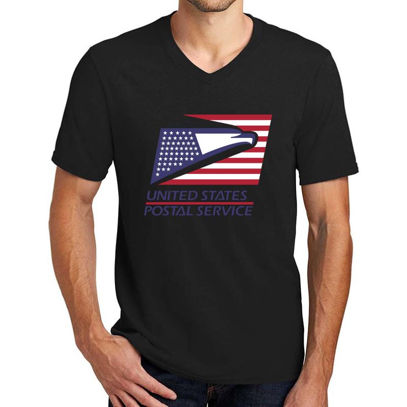 Usps - United States Postal Service Unisex V-Neck T-Shirt Men Black