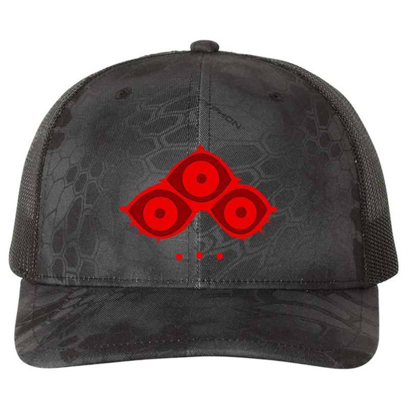 Zahard Eyes Tower Of God Richardson Premium Trucker Snapback Cap  Kryptek Typhon Black