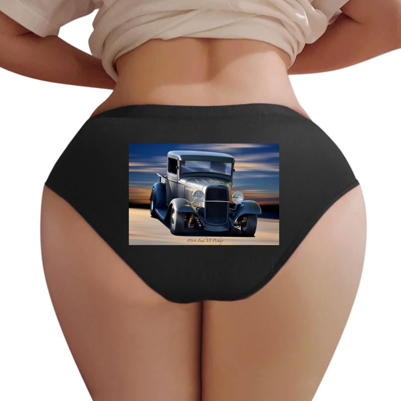 1934 Ford V8 Pickup Women Underwear Panties Women Black