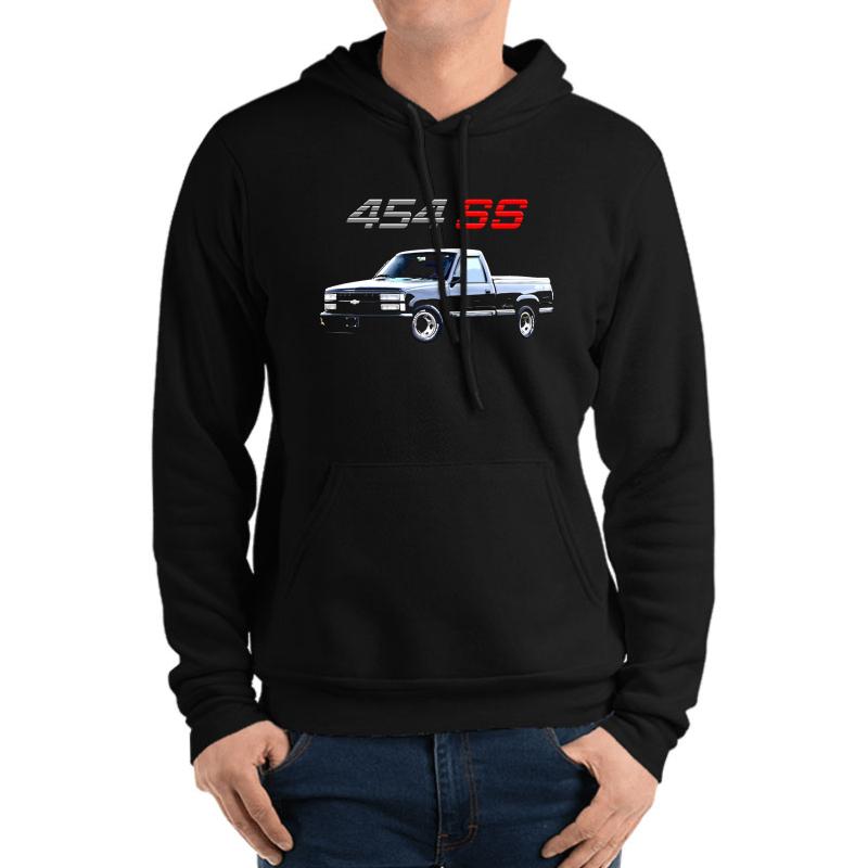 1990 Chevy Pickup 454 Ss Unisex Hooded Sweatshirt Men Black