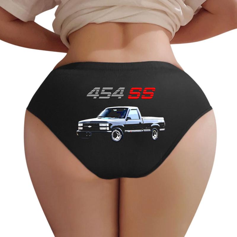 1990 Chevy Pickup 454 Ss Women Underwear Panties Women Black