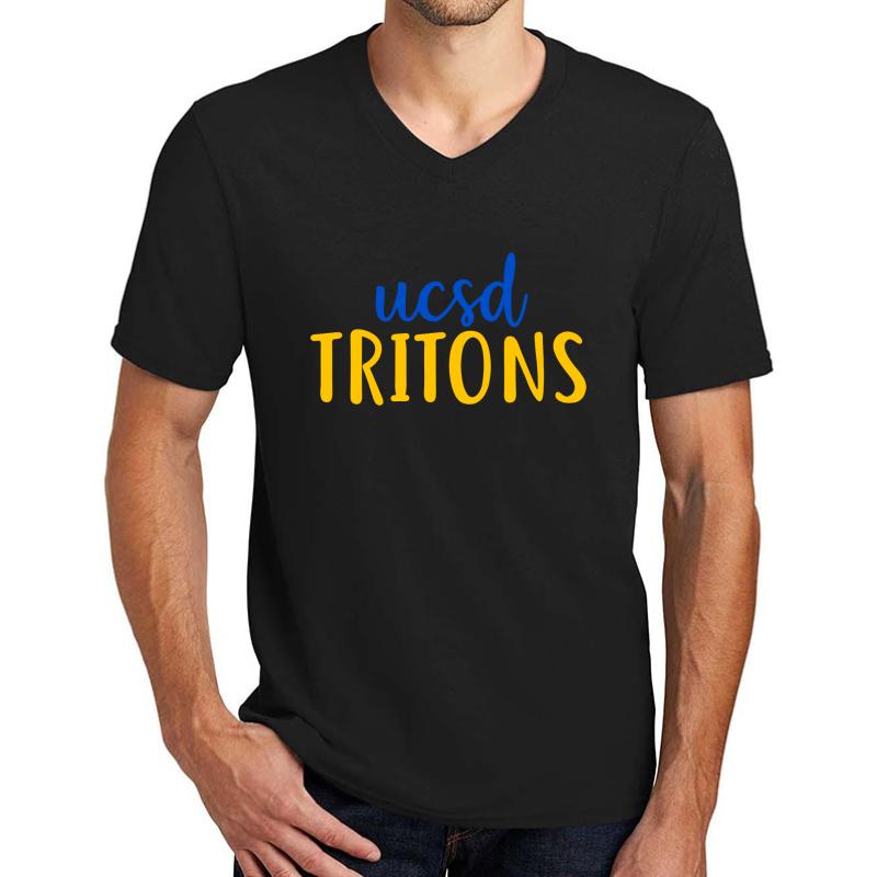 Ucsd Tritons Unisex V-Neck T-Shirt Men Black