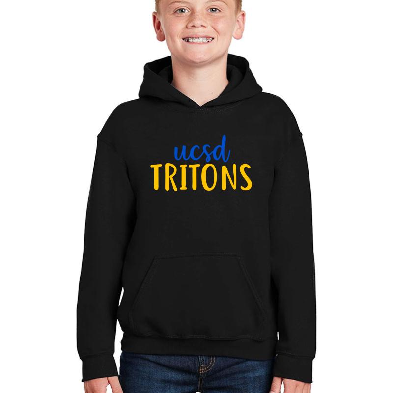 Ucsd Tritons Youth Hooded Sweatshirt Boy Black