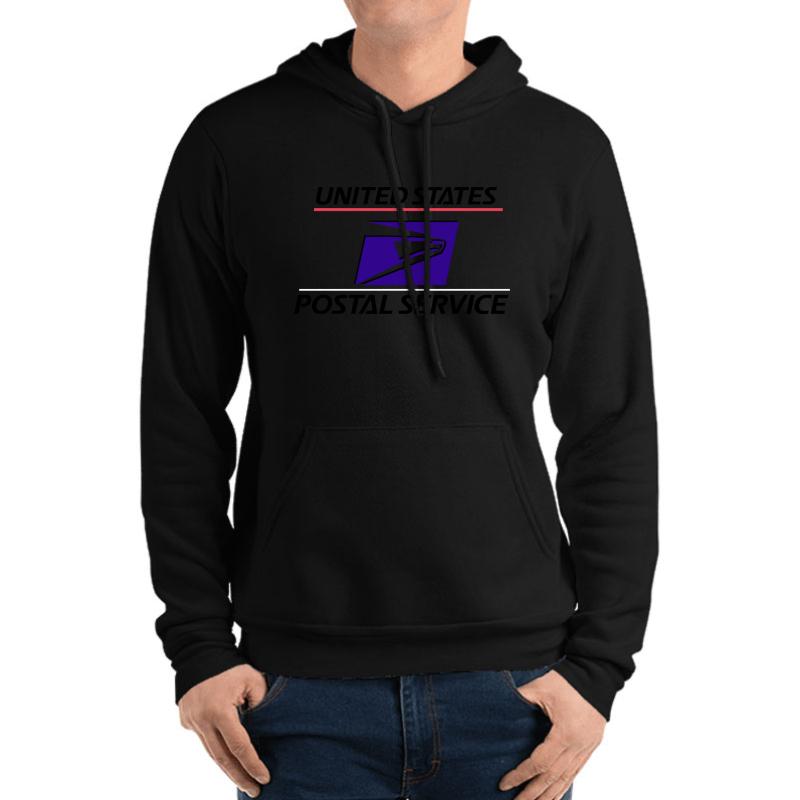 United States Postal Office Usps Unisex Hooded Sweatshirt Men Black