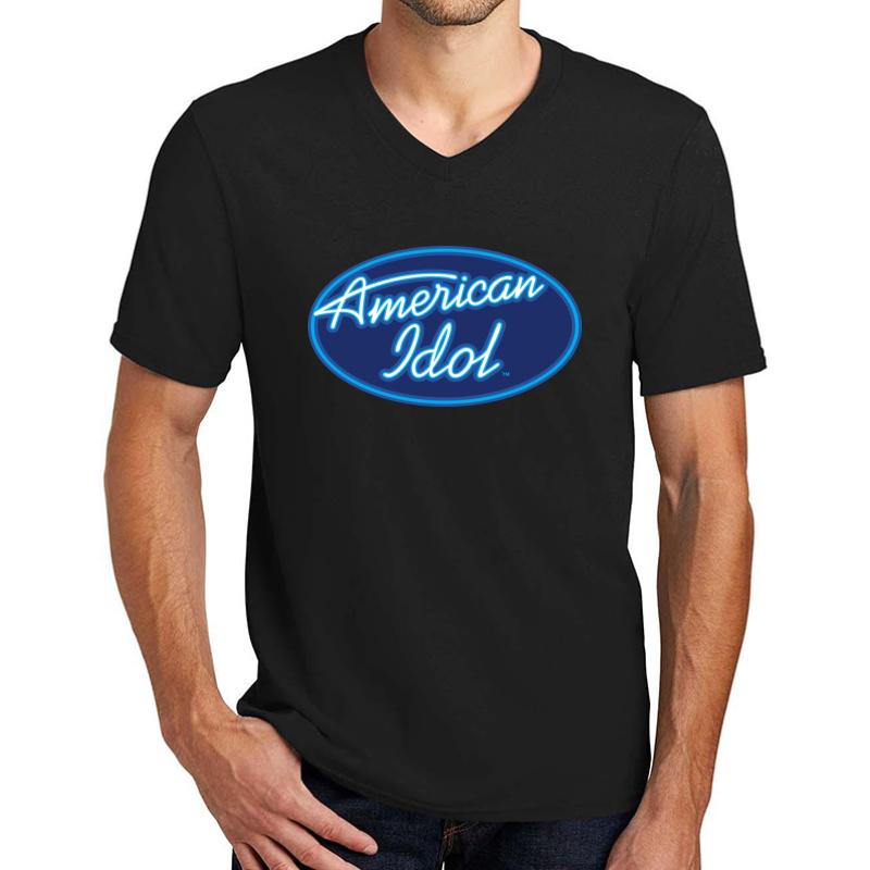 American Idol Unisex V-Neck T-Shirt Men Black