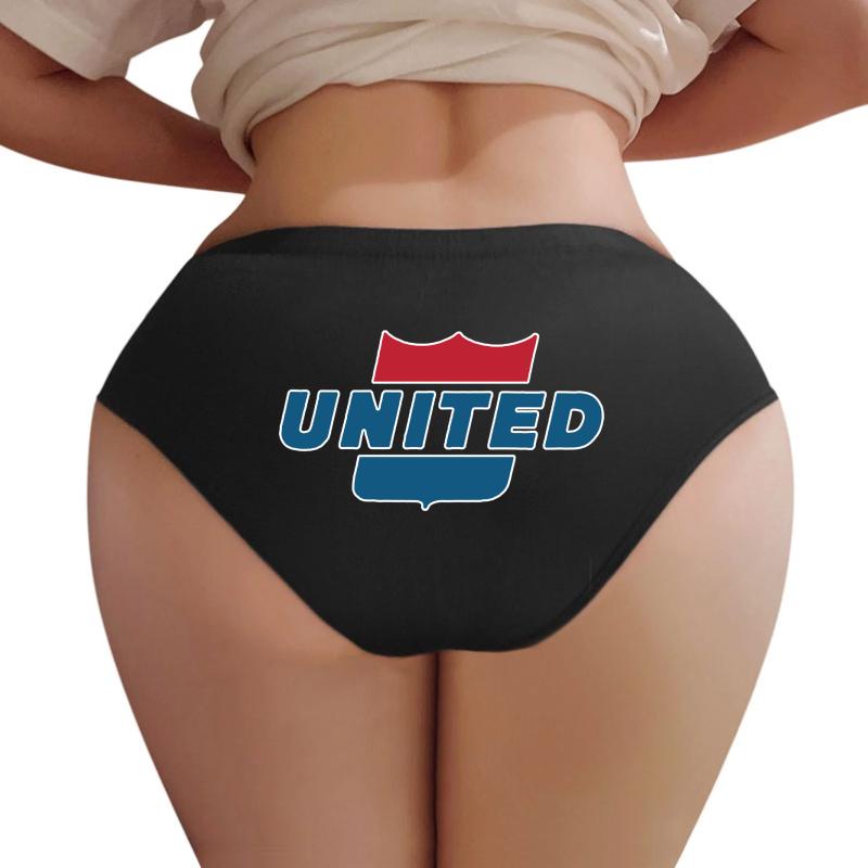 Vintage United Airlines Sign Women Underwear Panties Women Black