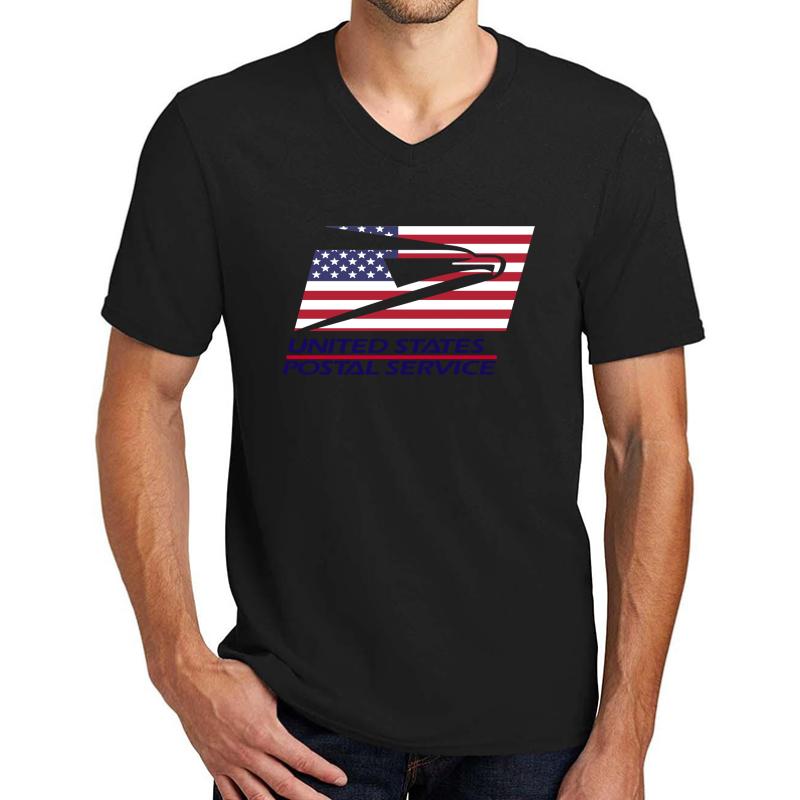 United States Postal Service Save The Usps  Unisex V-Neck T-Shirt Men Black