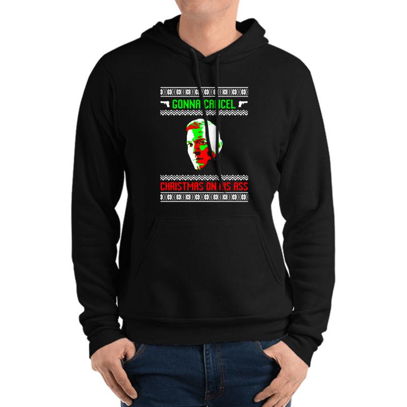 Tommy Egan Cancel Christmas Design Unisex Hooded Sweatshirt Men Black