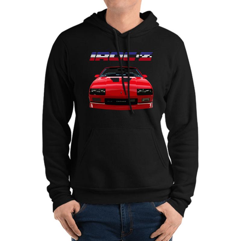 1988 Chevrolet Camaro Iroc-Z Convertible Unisex Hooded Sweatshirt Men Black