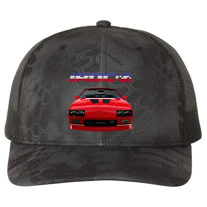 1988 Chevrolet Camaro Iroc-Z Convertible Richardson Premium Trucker Snapback Cap  Kryptek Typhon Black