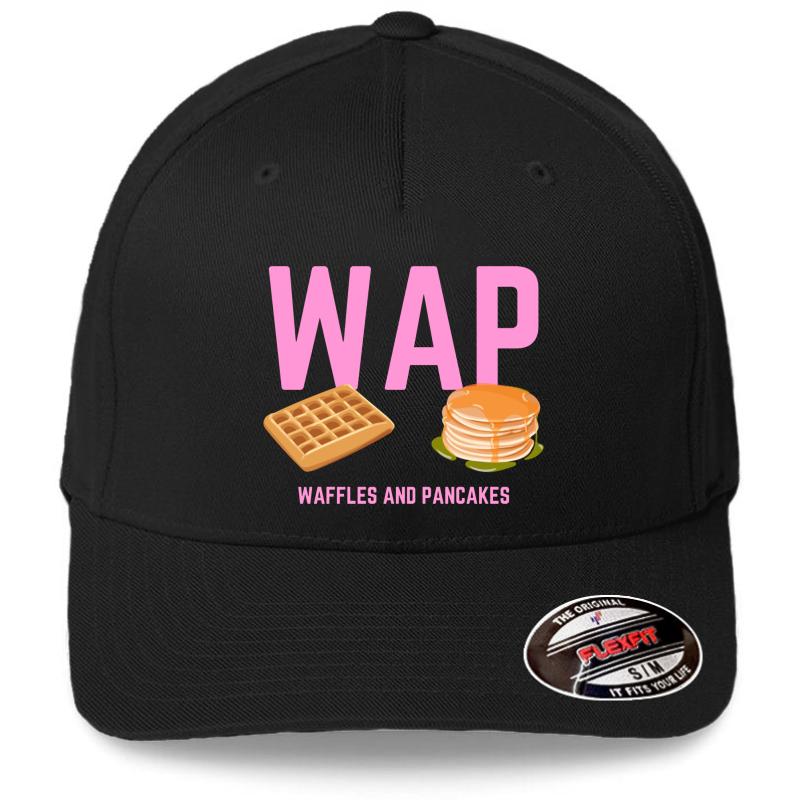 Wap Waffles And Pancakes Flexfit Baseball Cap  Black