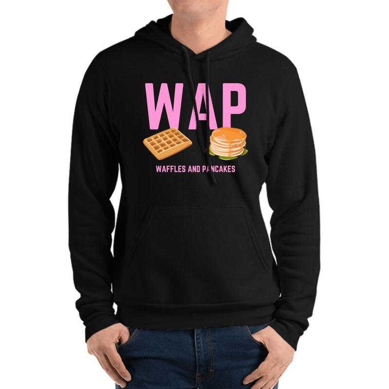 Wap Waffles And Pancakes Unisex Hooded Sweatshirt Men Black