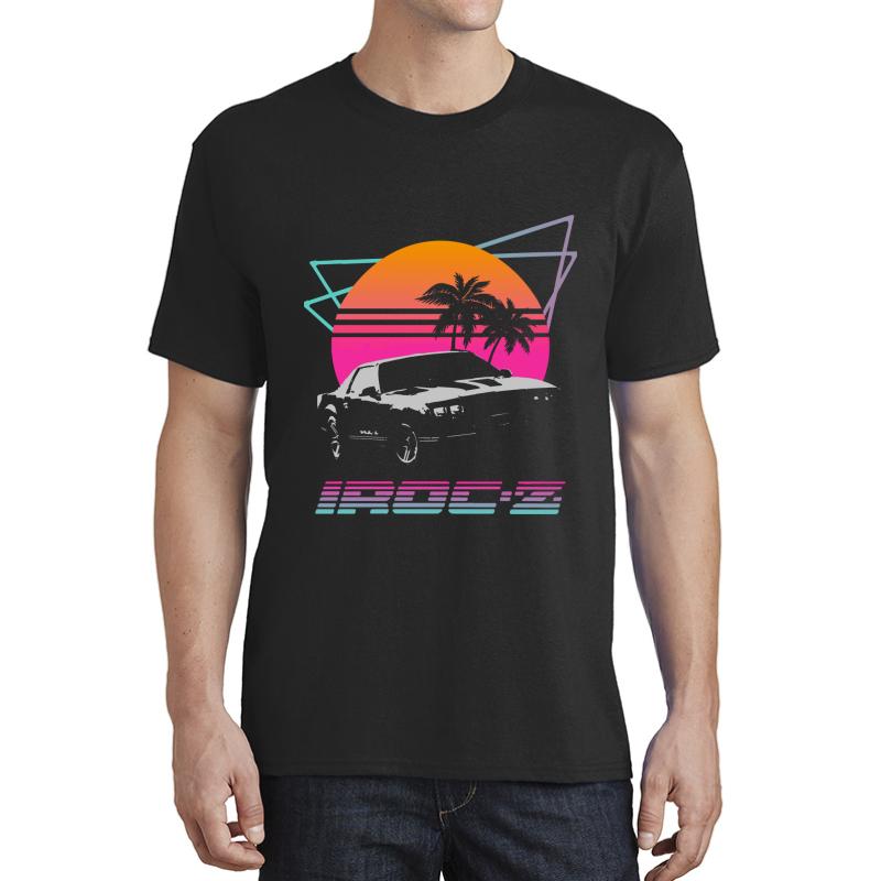 1980'S Retro Wave Chevy Camaro Iroc-Z Black Unisex T-Shirt Men Black