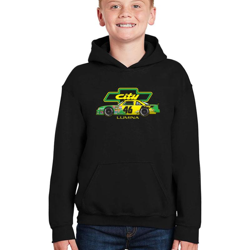 #46 Cole Trickle City Days Of Thunder Illustration Youth Hooded Sweatshirt Boy Black