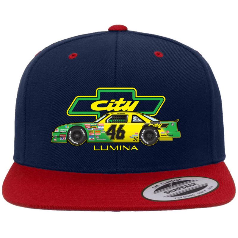 #46 Cole Trickle City Days Of Thunder Illustration Premium Flat Bill Snapback Cap  Navy