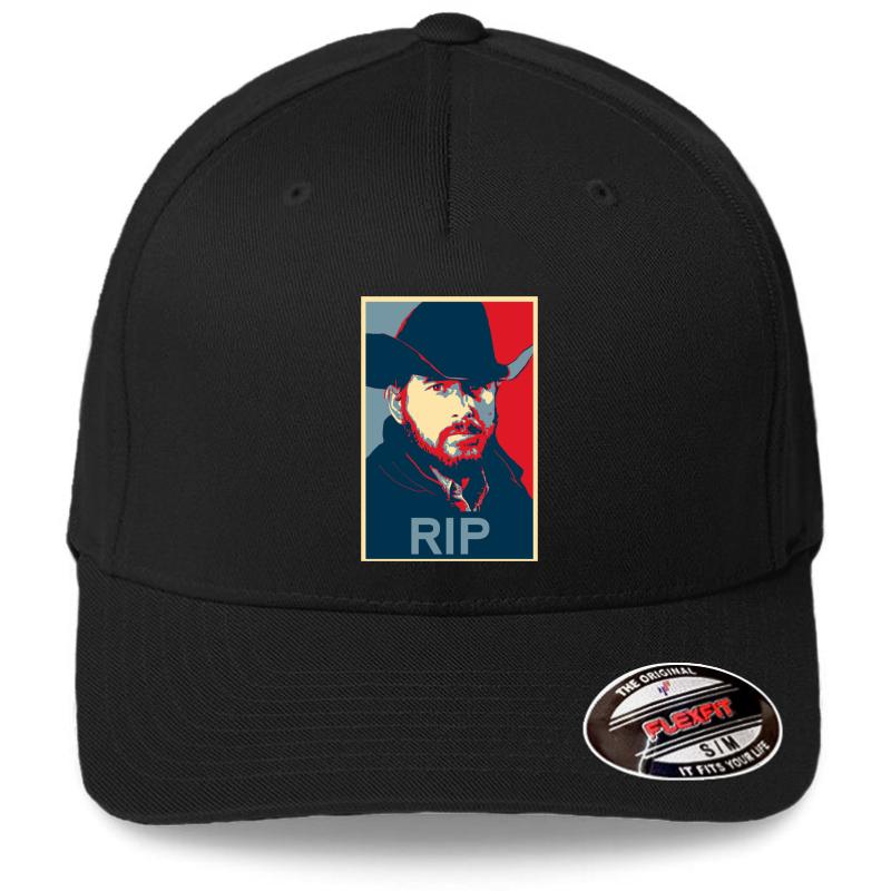 Yellowstone Rip Face Hope Pattern Flexfit Baseball Cap  Black