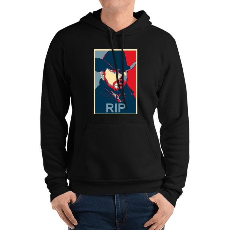 Yellowstone Rip Face Hope Pattern Unisex Hooded Sweatshirt Men Black