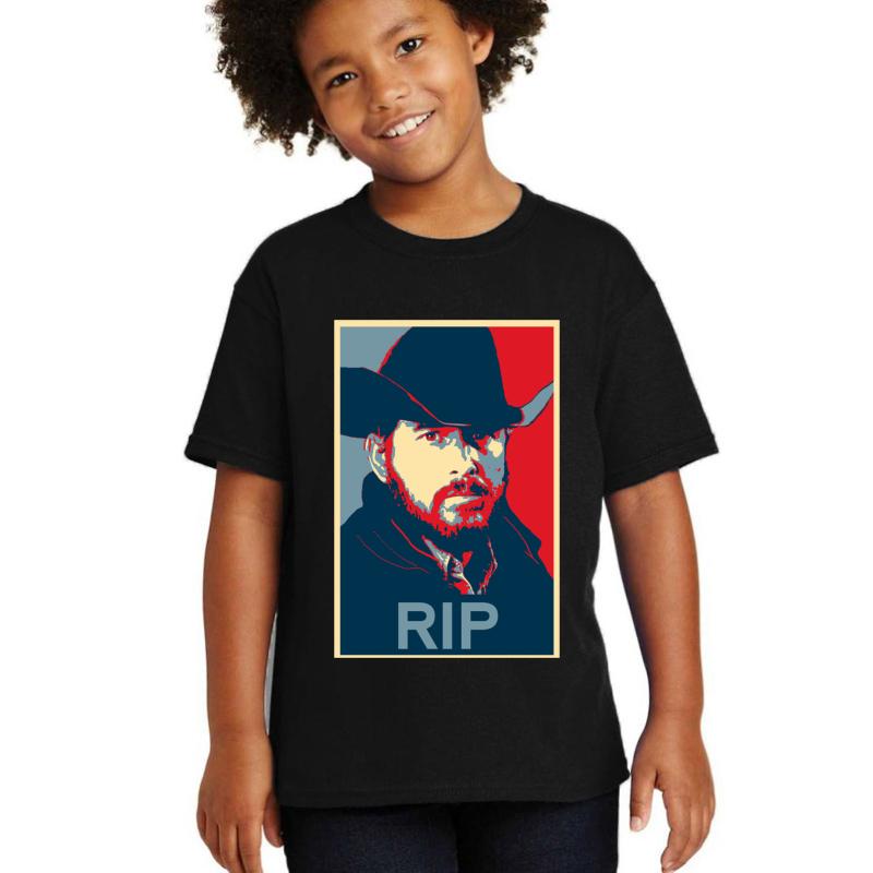 Yellowstone Rip Face Hope Pattern Youth T-Shirt Boy Black