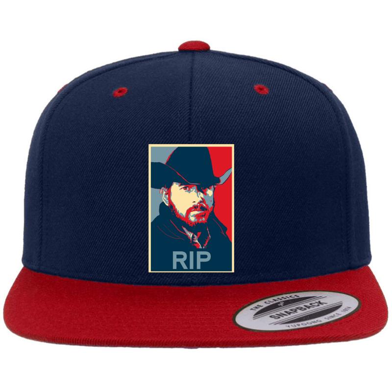 Yellowstone Rip Face Hope Pattern Premium Flat Bill Snapback Cap  Navy