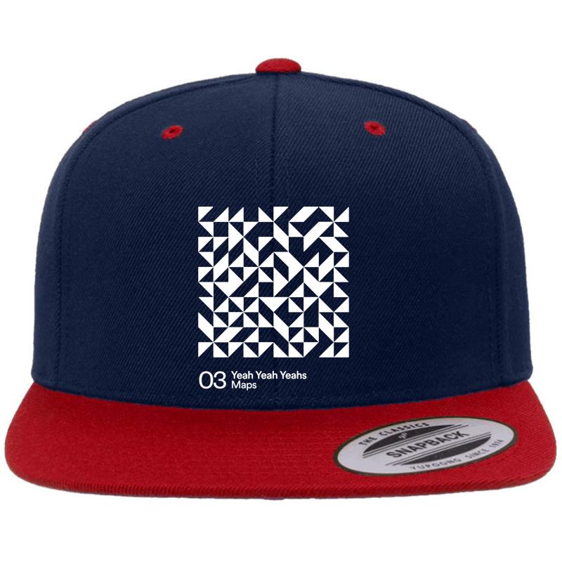 Yeah Yeah Yeahs Maps Premium Flat Bill Snapback Cap  Navy