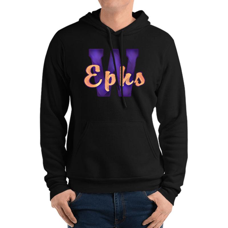 Williams College Ephs Retro Fx  Unisex Hooded Sweatshirt Men Black