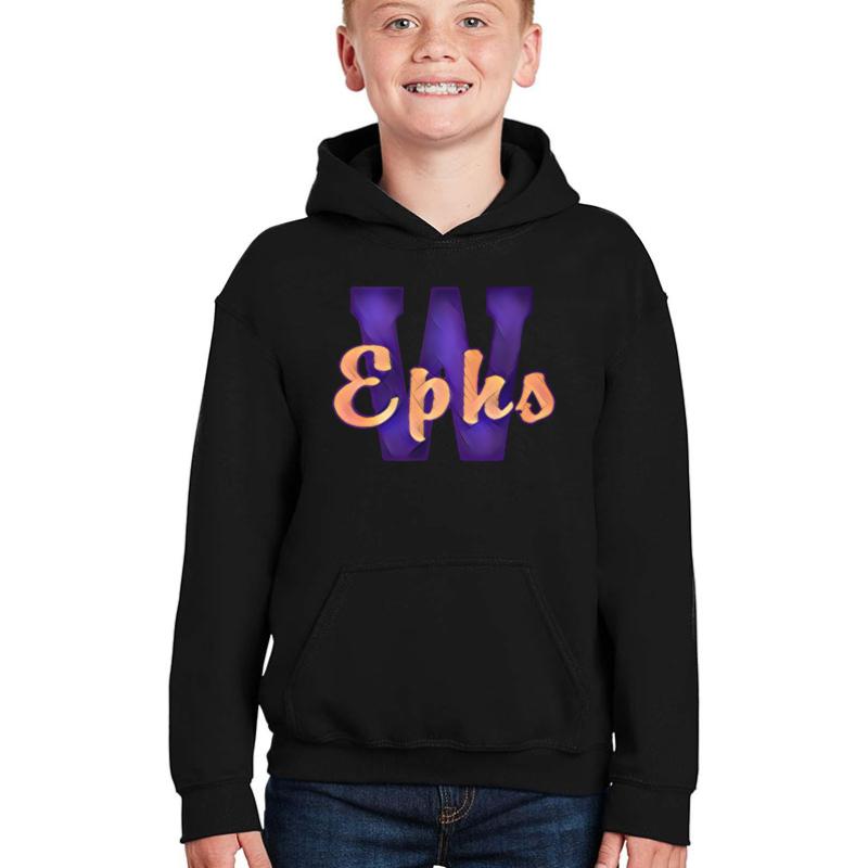 Williams College Ephs Retro Fx  Youth Hooded Sweatshirt Boy Black