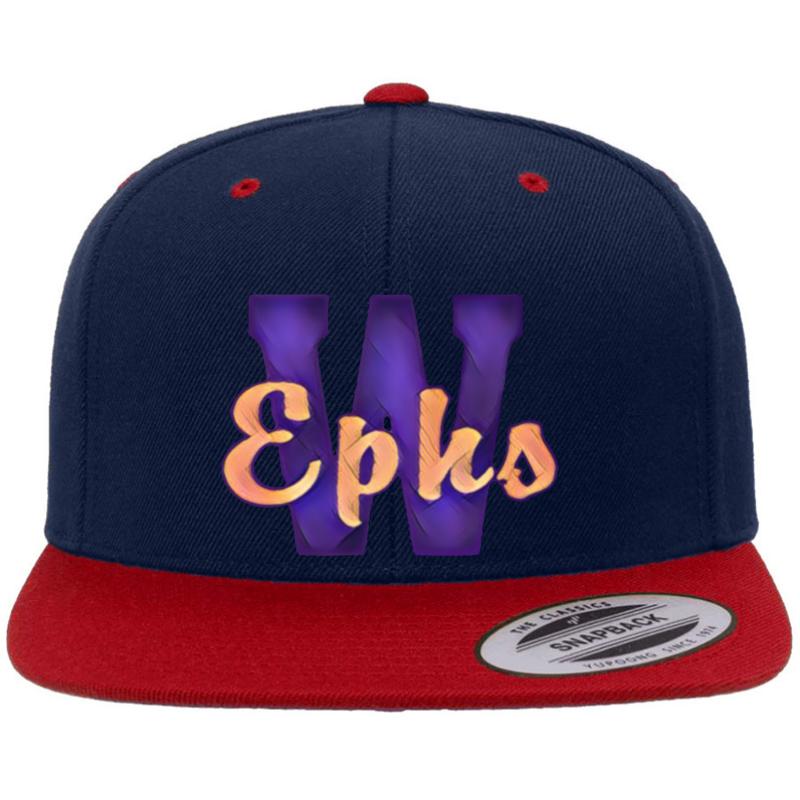 Williams College Ephs Retro Fx  Premium Flat Bill Snapback Cap  Navy