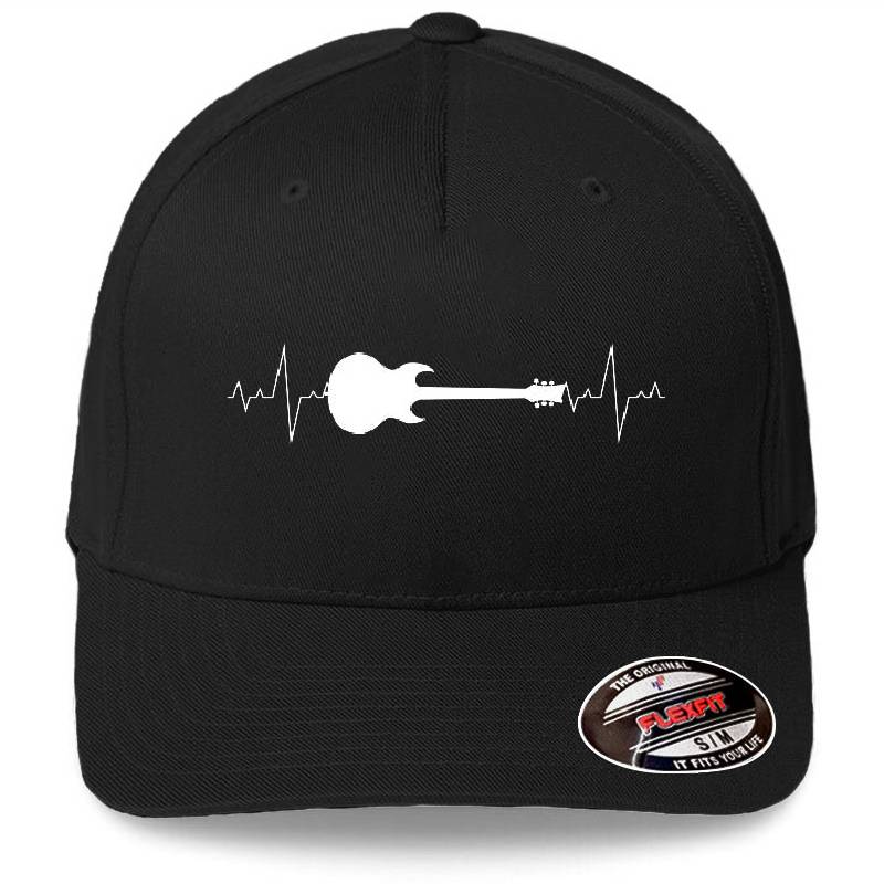 Electric Guitar Heartbeat Guitarist  Richardson Premium Trucker Snapback Caps