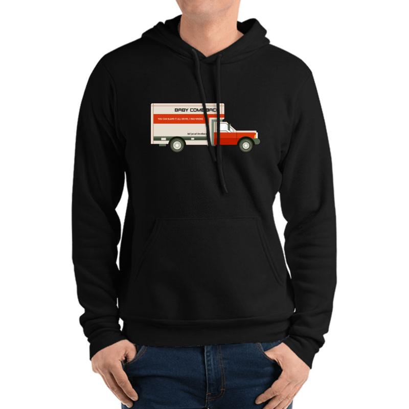 70S U-Haul Truck Unisex Hooded Sweatshirt Men Black