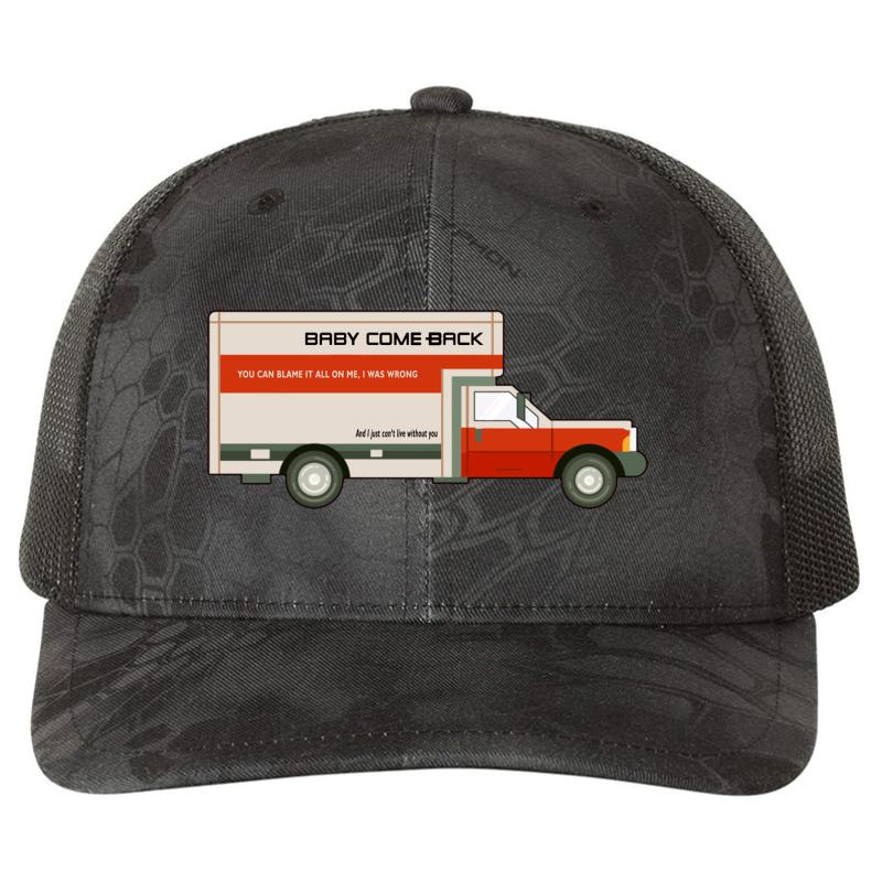 70S U-Haul Truck Richardson Premium Trucker Snapback Cap  Kryptek Typhon Black