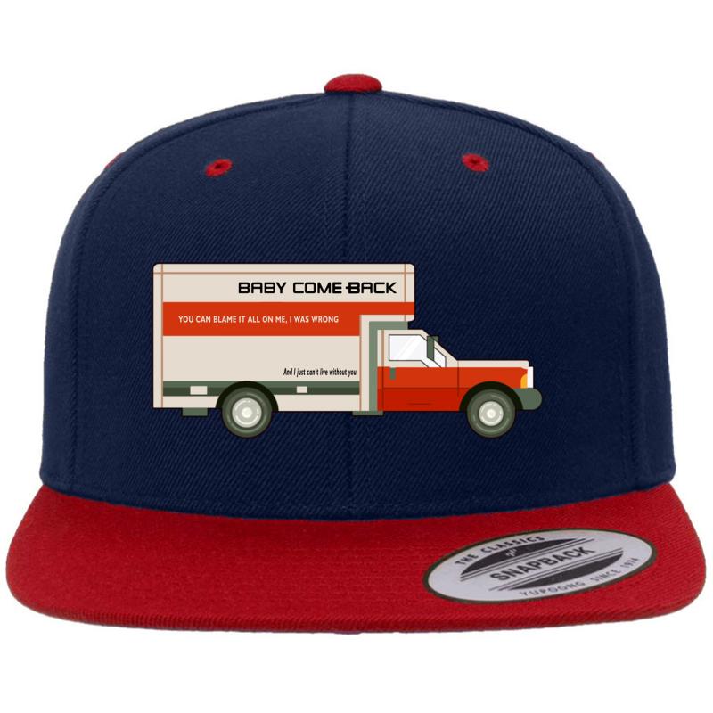 70S U-Haul Truck Premium Flat Bill Snapback Cap  Navy