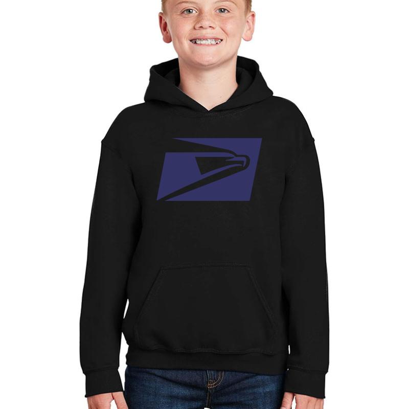 United States Postal Service Logo Youth Hooded Sweatshirt Boy Black