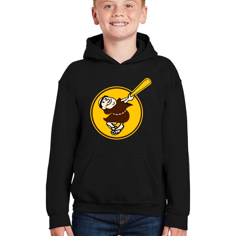 The Swinging Friar Tony Gwynn Jersey Shirt Youth Hooded Sweatshirt Boy Black