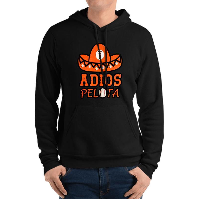 Adios Pelota San Francisco Baseball Shirt Unisex Hooded Sweatshirt Men Black