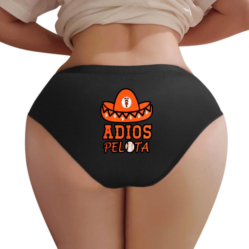 Adios Pelota San Francisco Baseball Shirt Women Underwear Panties Women Black