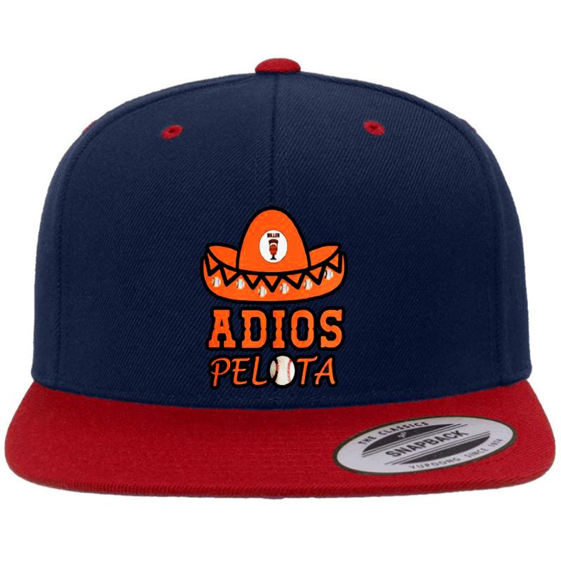 Adios Pelota San Francisco Baseball Shirt Premium Flat Bill Snapback Cap  Navy