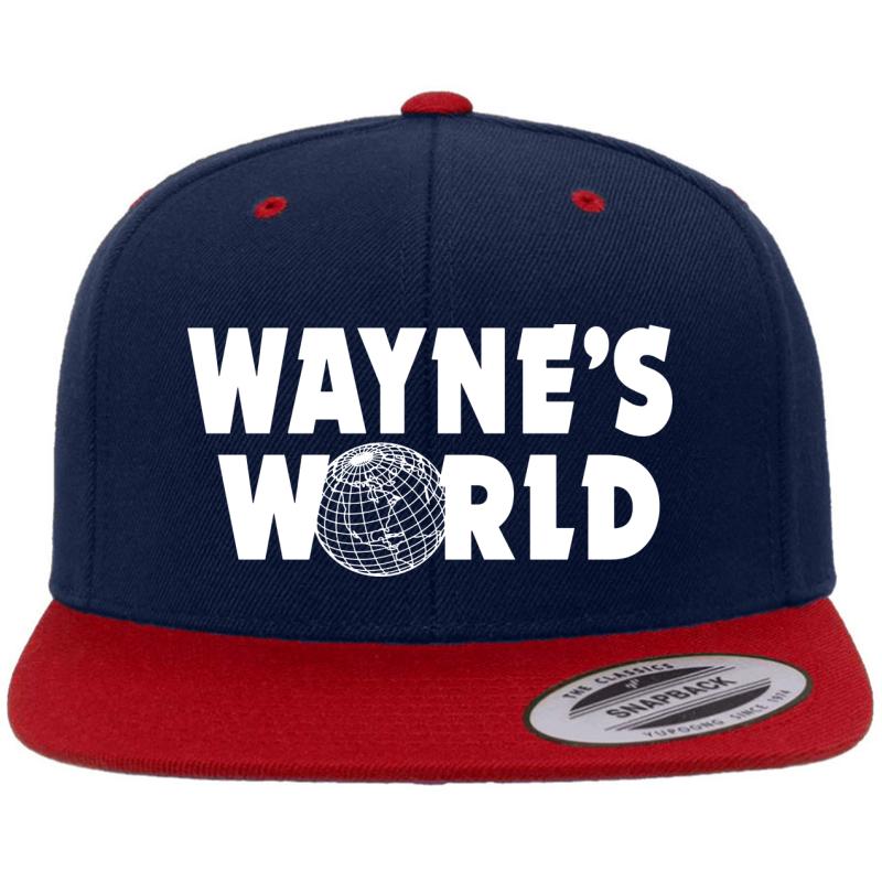 Wayne's World Premium Flat Bill Snapback Cap  Navy