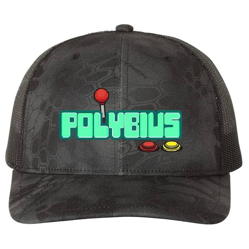 Polybius arcade game Premium Flat Bill Snapback Caps