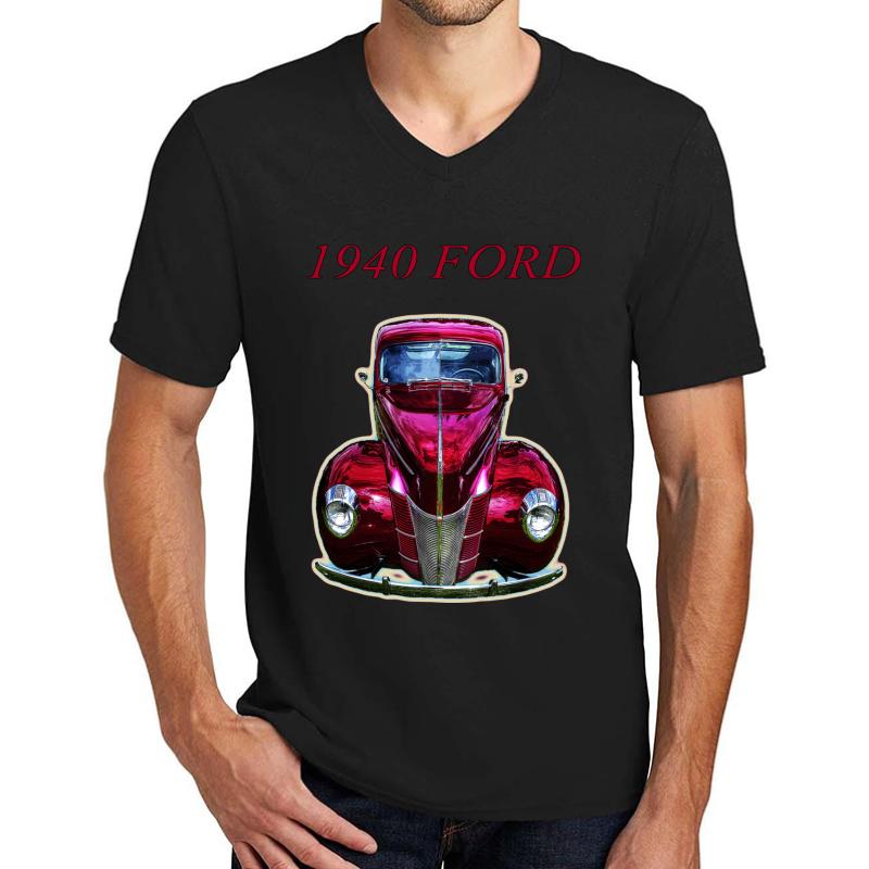 1940 Ford Deluxe-1 Unisex V-Neck T-Shirt Men Black