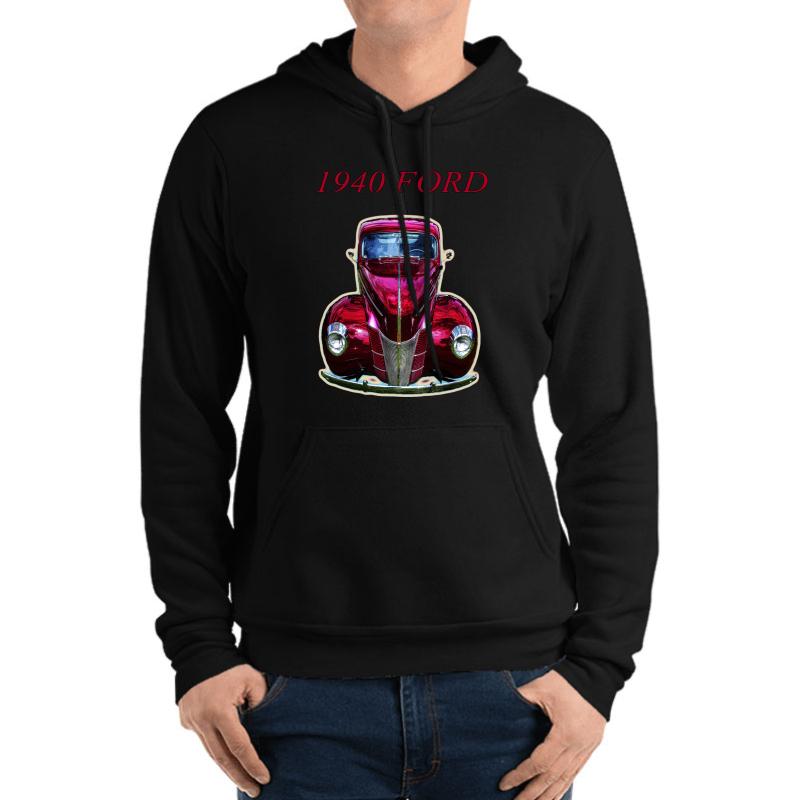 1940 Ford Deluxe-1 Unisex Hooded Sweatshirt Men Black