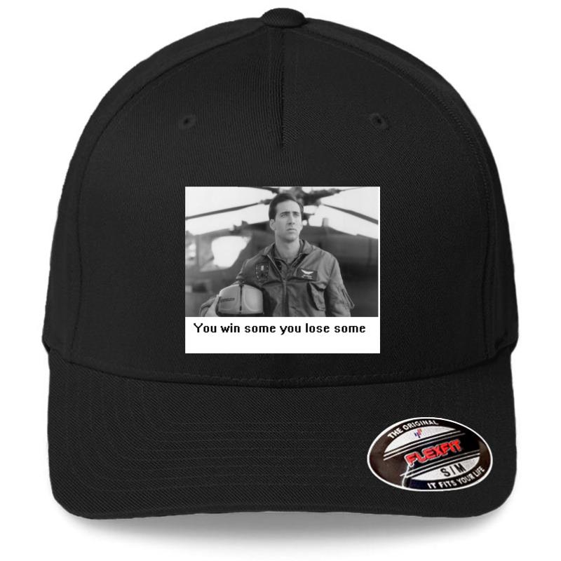 You Win Some You Lose Some Flexfit Baseball Cap  Black