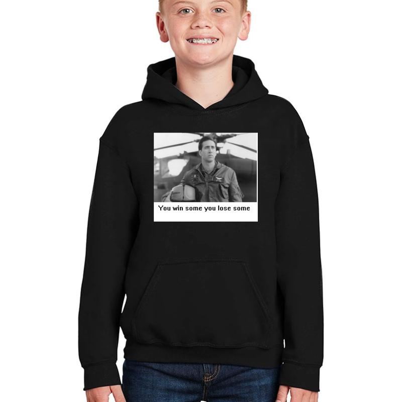 You Win Some You Lose Some Youth Hooded Sweatshirt Boy Black