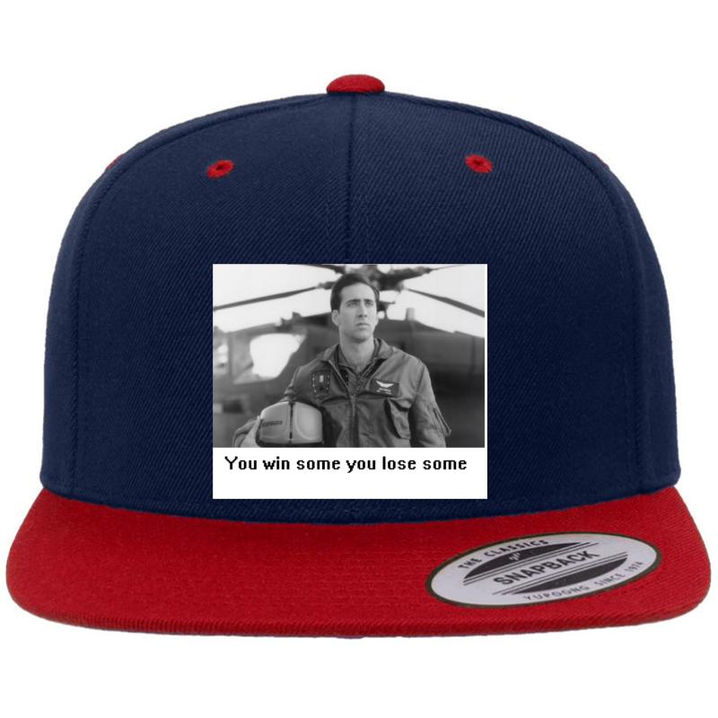 You Win Some You Lose Some Premium Flat Bill Snapback Cap  Navy