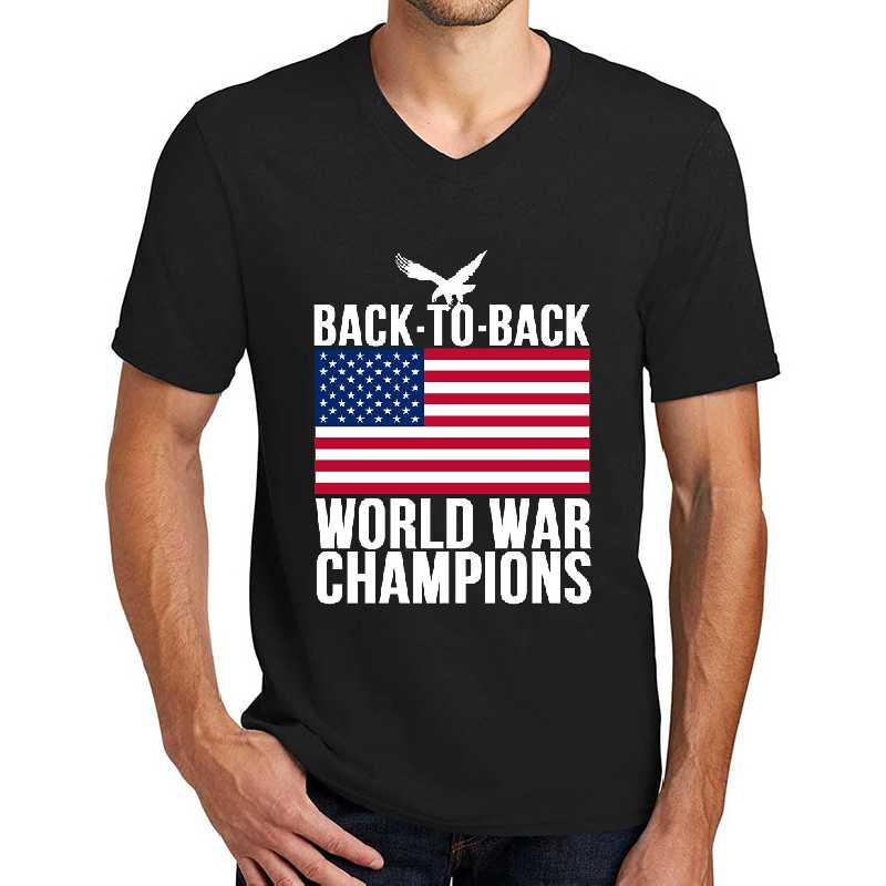 Distressed U.S. Flag & Eagle World War Champs Unisex T-shirts