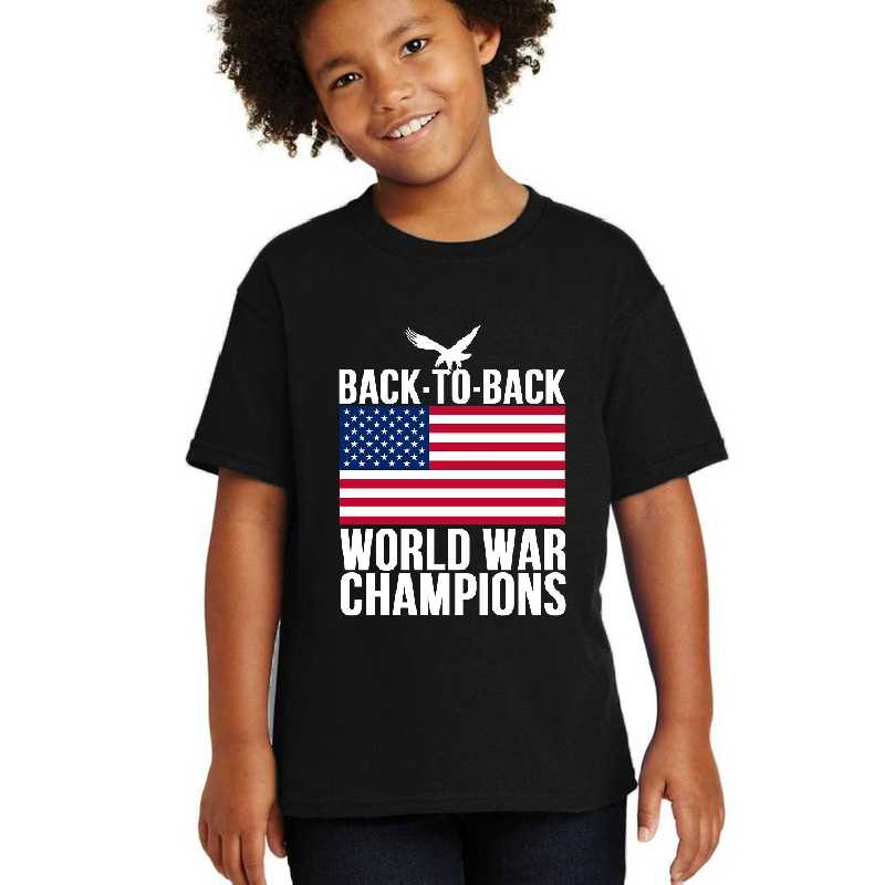 Distressed U.S. Flag & Eagle World War Champs Unisex T-shirts