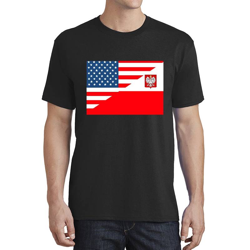 Polish american Polska flag poland Unisex V-Neck T-Shirts