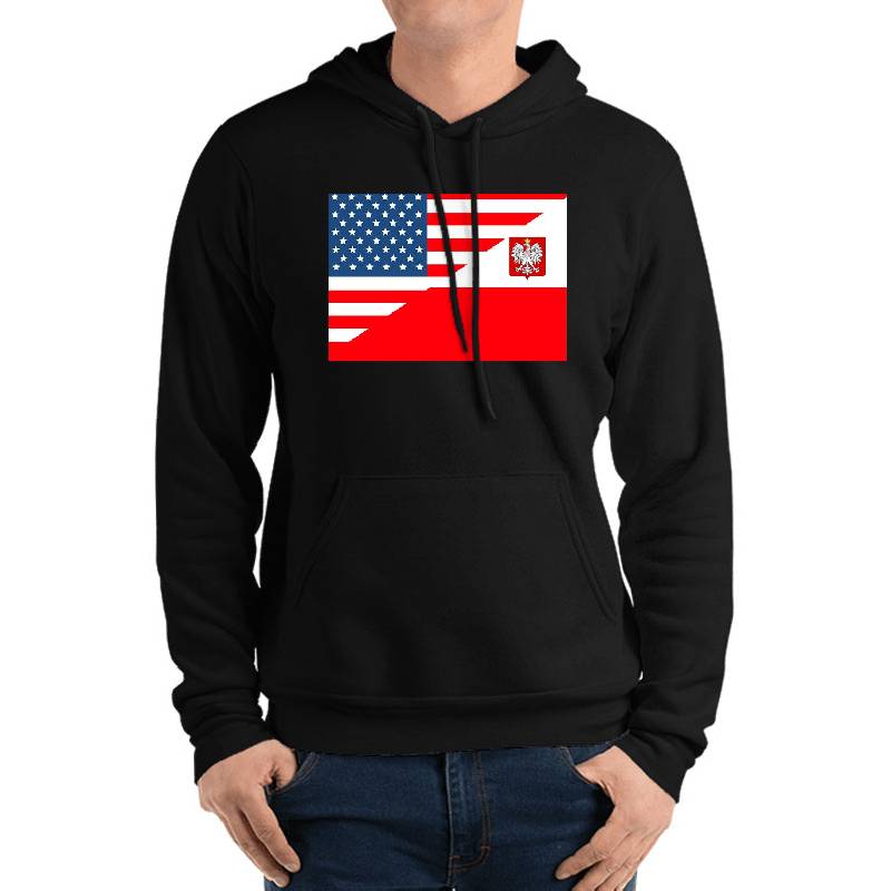 Polish american Polska flag poland Unisex V-Neck T-Shirts