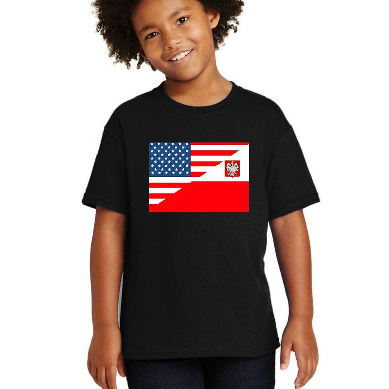 Polish american Polska flag poland Unisex V-Neck T-Shirts