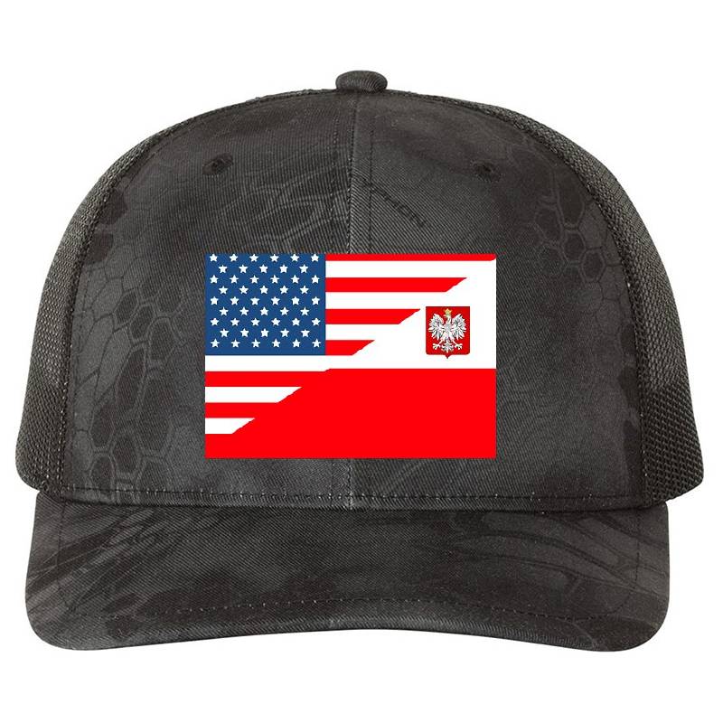 Polish american Polska flag poland Unisex V-Neck T-Shirts